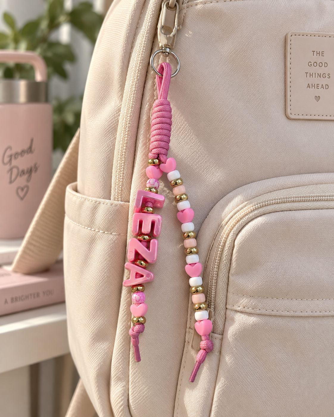 Blush Baby Chunky Rope Keychain