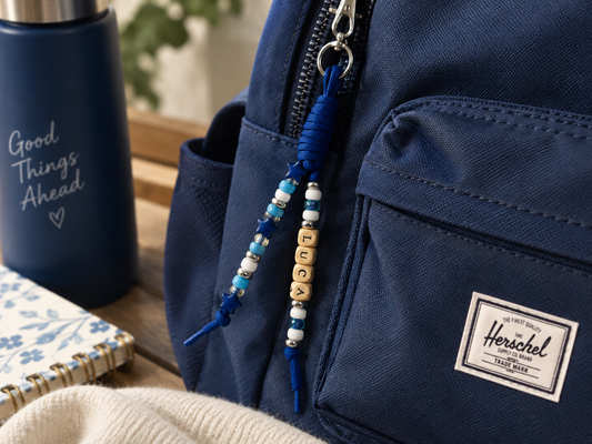 Starry Night Chunky Rope Keychain