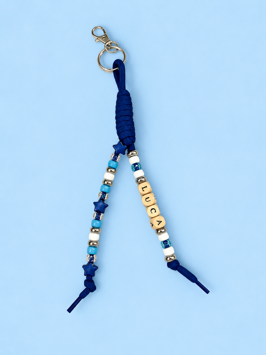 Starry Night Chunky Rope Keychain
